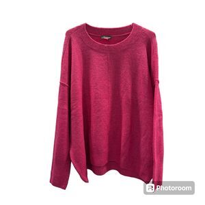 Vince Camuto Pink Sweater Oversized Baggy Fit Winter Wear Casual Comfortable Fit